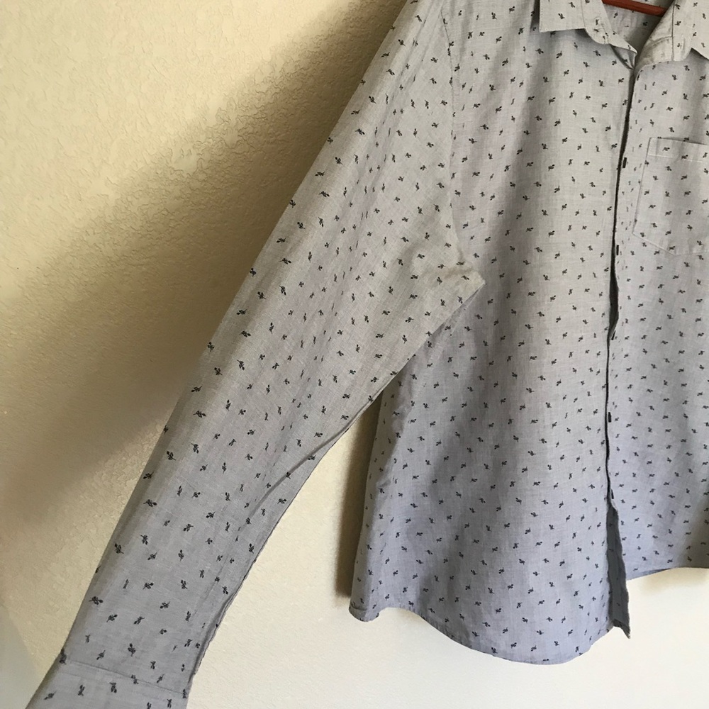 Structure Light Gray Button Down Shirt - image 3